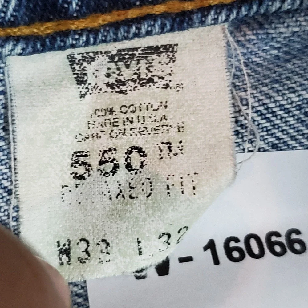 VINTAGE Levi's 550 Men Jeans 33X32 90s Orange Tab Denim Relaxed Fit 30